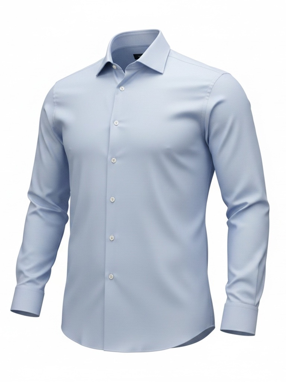 Ermenegildo Zegna Men’s Blue Dress Shirt 43/17 XL Regular Fit 100% Cotton